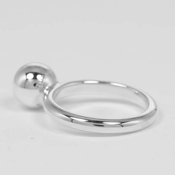 Tiffany Ring Hardware Ball Size 7.5 Silver 925 Approx. 2.7g TIFFANY & Co. - Picture 6 of 9